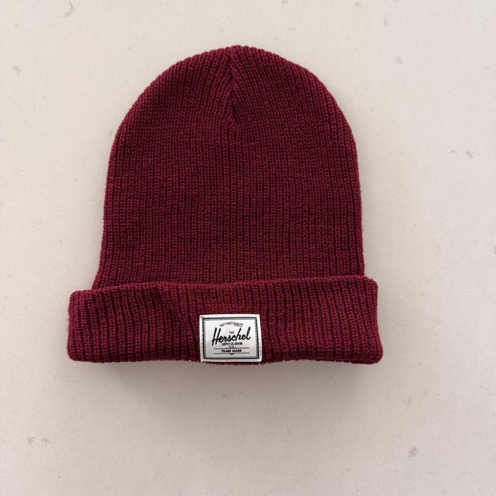 Herschel Supply Company Maroon Rib Knit Beanie